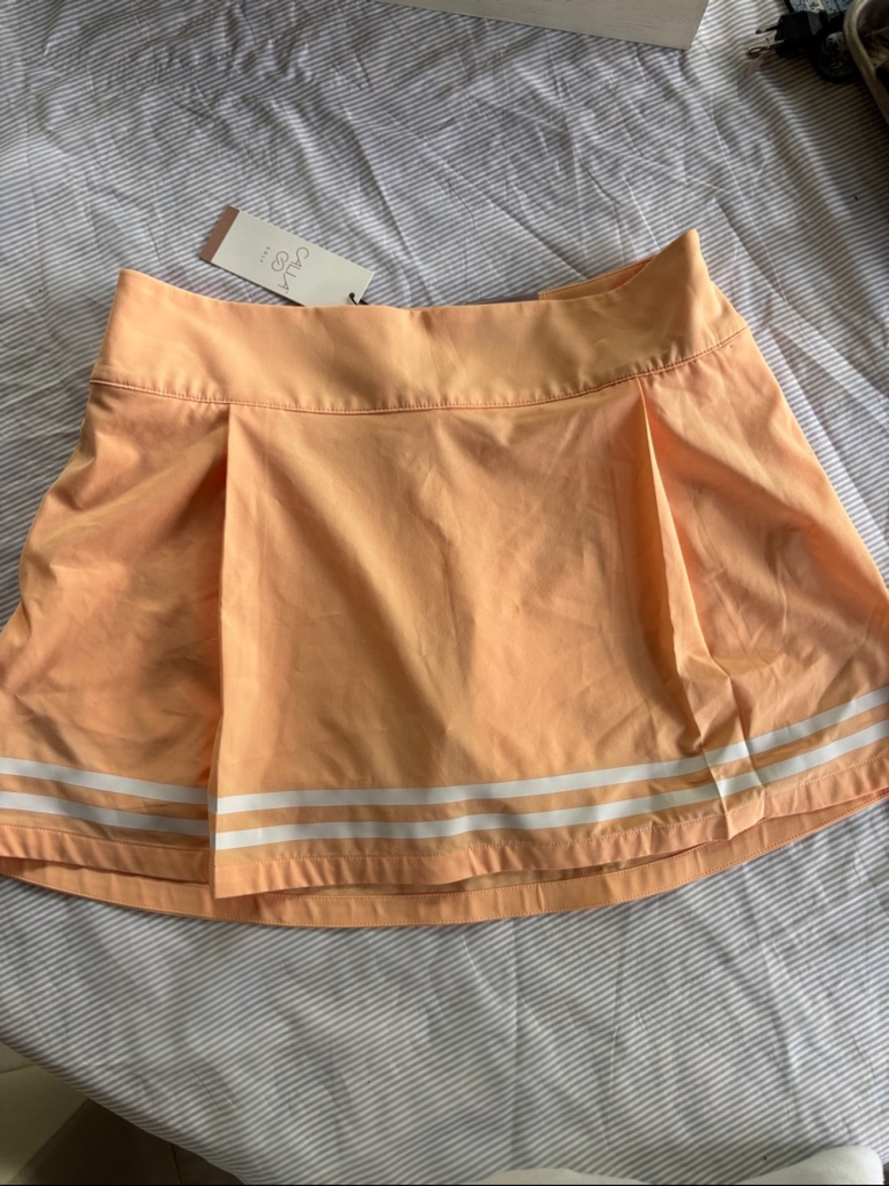 Calia Truelight Pleated Sport Golf Skort in Peach Sherbet Size Large